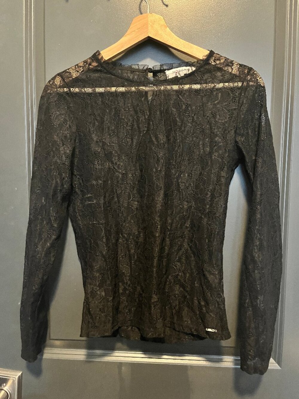 Vintage Morgan de Toi Black Lace Top
